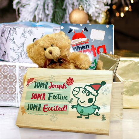 Personalised Peppa Pig George Pig Christmas Eve Box Extra Image 1